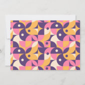 Funky Modern Lila Kinderdusche von Tiny Human Shin Einladung (Rückseite)