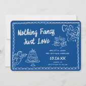 Funky Modern Nothing Extravagant HandGezeichnet Bl Save The Date (Vorderseite)