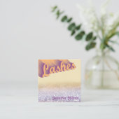 Funky moderne trendige, farbenfrohe Lashes Quadratische Visitenkarte (Stehend Vorderseite)