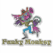 Funky Monkey  Aufkleber (Vorderseite)