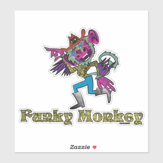 Funky Monkey  Aufkleber (Blatt)