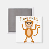 Funky Monkey-Magnet Magnet (Vorderseite/Rückseite)