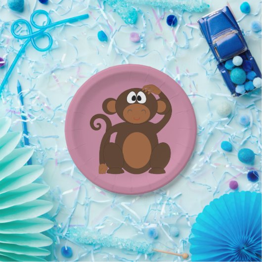 Funky Monkey Pappteller (Party)