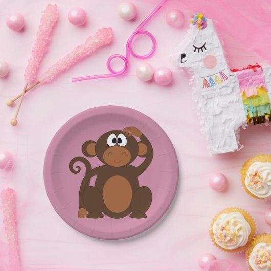 Funky Monkey Pappteller (Party)