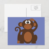 Funky Monkey Postcard Postkarte (Vorne/Hinten)