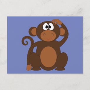 Funky Monkey Postcard Postkarte