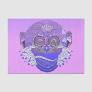 Funky Monkey Tribal Feathers Seidenpapier