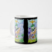 Funky Monkey und Banana Bird Kaffeetasse (Vorderseite Links)