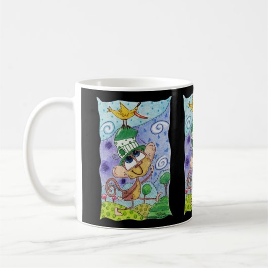 Funky Monkey und Banana Bird Kaffeetasse (Links)