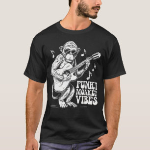 Funky Monkey Vibes Gitarren-Design für Musikliebha T-Shirt