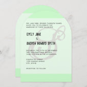 Funky Monogram Mini Grün oder Farbe Einladung (Vorne/Hinten)