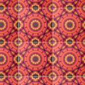 Funky Mosaic Geometric Orange und Pink Backsplash Fliese