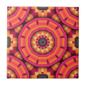 Funky Mosaic Geometric Orange und Pink Backsplash Fliese (Vorderseite)