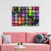 Funky Mosaic Wrapped Canvas Leinwanddruck (Insitu (Wohnzimmer))