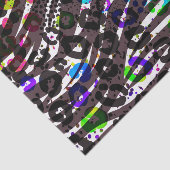 Funky Multi Animal Print Muster Bright Colors Seidenpapier (Ausschnitt)