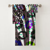 Funky Multi-Tierdruckschema in hellen Farben Badhandtuch Set (Insitu)