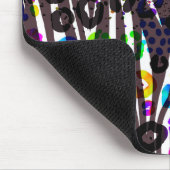 Funky Multi-Tierdruckschema in hellen Farben Mousepad (Ecke)