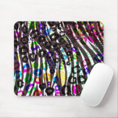 Funky Multi-Tierdruckschema in hellen Farben Mousepad (Mit Mouse)