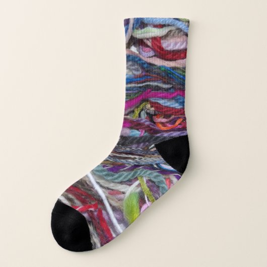 Funky Multicolored Wool Socken (Links - Außen)