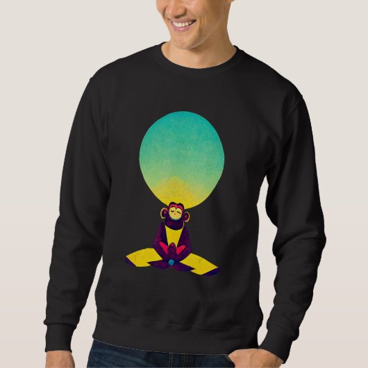 Funky Munky Dzogchen Clear Light Monkey Sweatshirt (Vorderseite)
