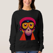 Funky Munky Hipster Monkey Sweatshirt (Vorderseite)