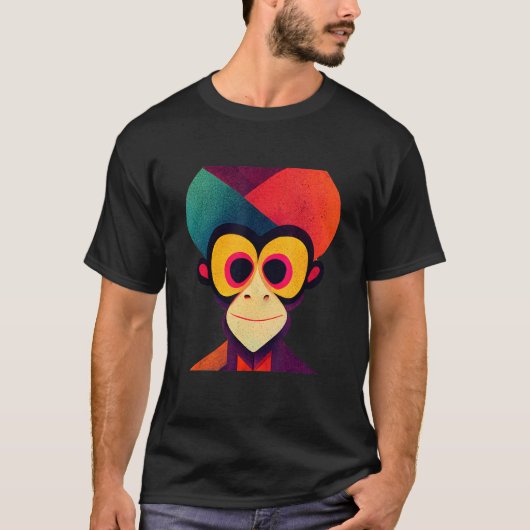 Funky Munky Turban Monkey T-Shirt (Vorderseite)
