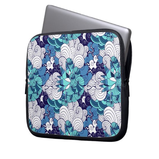 Funky-Muschelmuster Laptopschutzhülle (Vorderseite Links)