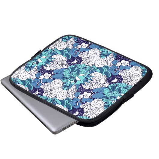 Funky-Muschelmuster Laptopschutzhülle (Vorne Knopf)