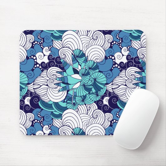 Funky-Muschelmuster Mousepad (Mit Mouse)