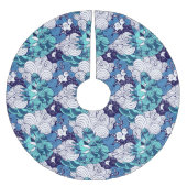 Funky-Muschelmuster Polyester Weihnachtsbaumdecke (Vorderseite)
