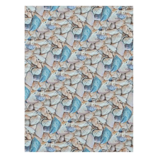 Funky Muscheln Holiday Seaside Pattern Tischdecke (Vorderseite)