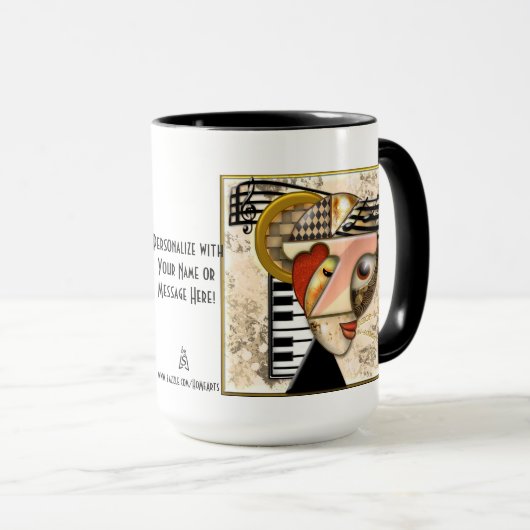 Funky Music (Tasse der Personalisierten Keramik) Tasse (VorderseiteRechts)