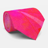 Funky Muster Citrus Orange Yellow & Hot Pink Krawatte (Gerollt)