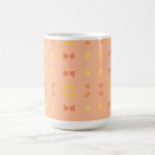 Funky Muster Pfirsich Gelb Kaffeetasse (Mittel)