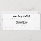 Funky mutige Grunge-Maskerade-Party Einladung (Rückseite)