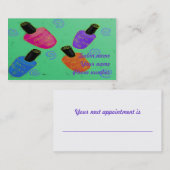 Funky Nail Polish Terminkarte (Vorne/Hinten)