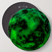 Funky Neon Green Emerald Halloween Abstrakt Button (Vorne & Hinten)