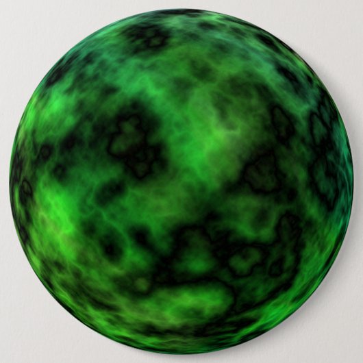 Funky Neon Green Emerald Halloween Abstrakt Button (Vorderseite)