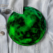 Funky Neon Green Emerald Halloween Abstrakt Button (Beispiel)