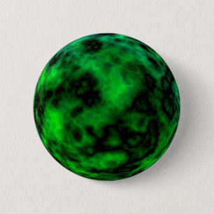 Funky Neon Green Emerald Halloween Abstrakt Button