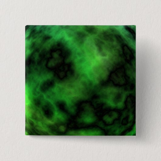 Funky Neon Green Emerald Halloween Abstrakt Button (Vorderseite)