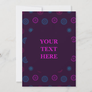 Funky Neon-Kreis-Muster Einladung