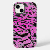 Funky Neon Pink und Black Print Case-Mate iPhone Hülle (Rückseite)