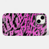 Funky Neon Pink und Black Print Case-Mate iPhone Hülle (Rückseite (Horizontal))