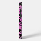 Funky Neon Pink und Black Print Case-Mate iPhone Hülle (Rückseite / Links)