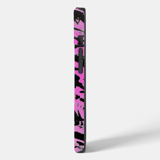 Funky Neon Pink und Black Print Case-Mate iPhone Hülle (Rückseite / Links)