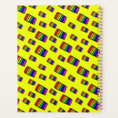 Funky Neon Rainbow Block Pattern Planer (Rückseite)