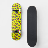 Funky Neon Rainbow Block Pattern Skateboard (Vorderseite)
