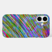 Funky Neon Rainbow Curved Lines Case-Mate iPhone Hülle (Rückseite (Horizontal))