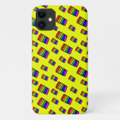Funky Neon-Regenbogenblock-Muster Case-Mate iPhone Hülle (Rückseite)